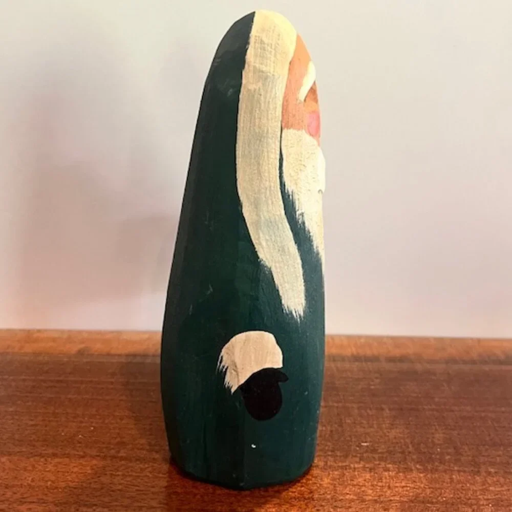 Hand Carved Wood Sno-Flake Santa by Classic Designs Astoria OR - Picture 4 of 8
